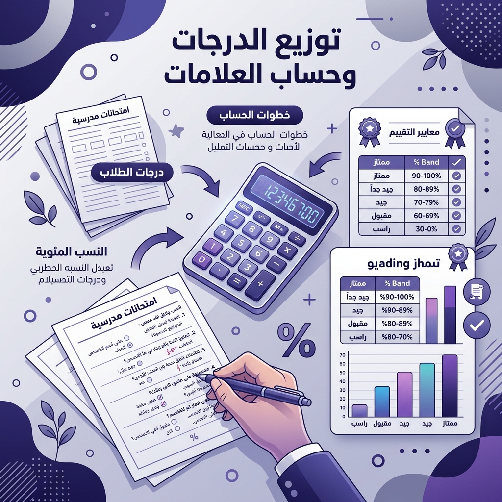 توزيع درجات جميع الشهادات التعليمية 2026 (الابتدائية، الإعدادية، الثانوية العامة والأزهرية)